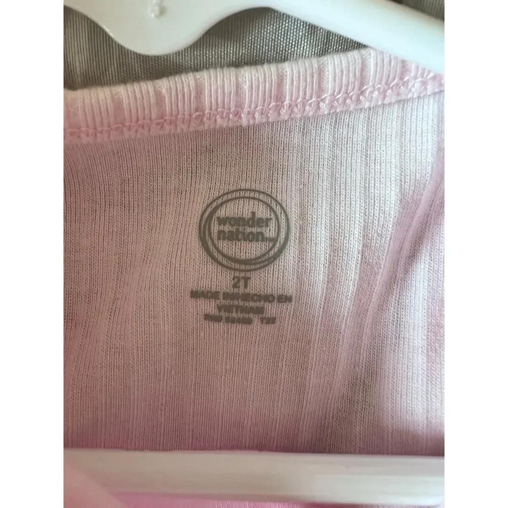 Wonder Nation Toddler Girls Pink Floral Paisley  Jumper Set Size 2T